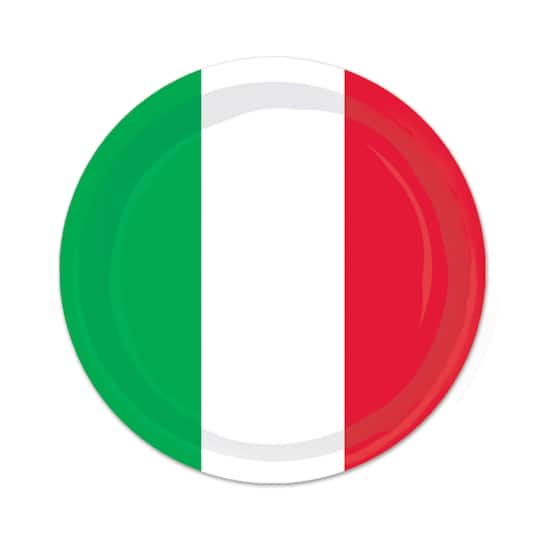 Beistle Red, White & Green Plates